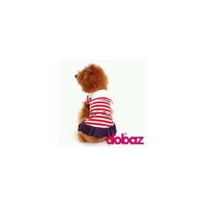 【メール便送料無料】大人気海外ブランドが特別価格!DOBAZペット服 セーラーワンピース(レッド×ネイビー) ペット服 犬服