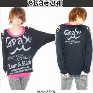 ≪GRASUM≫ドルマンレイヤードクラッシュロックT