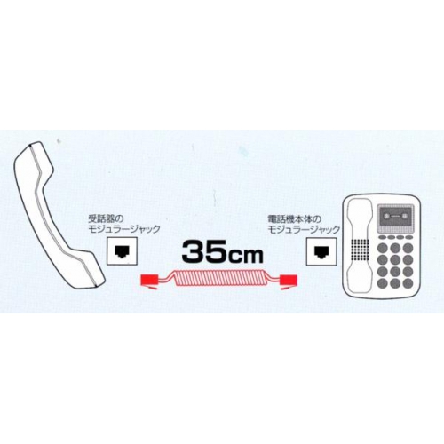 ★電話機・受話器コード4極4芯用 mtc-003mw 画像