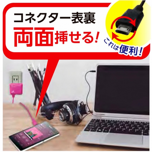 スマートフォン用★両挿しコネクター対応AC充電器 AKJ-72R WH 画像