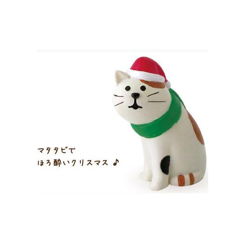 まったりマスコット クリスマスの三毛猫