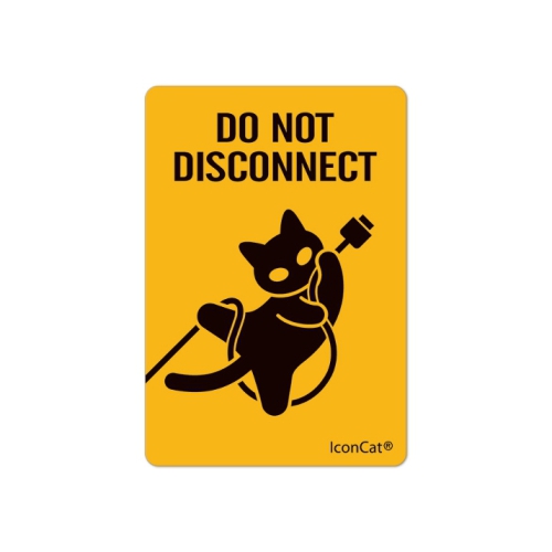 ねこステッカー DO NOT DISCONNECT