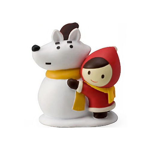 赤ずきんちゃん 冬のマスコット ダブル 雪だるま作り