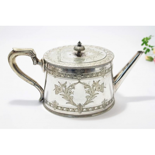 イギリス製1880年代 Silverplate Teekanne シルバープレートティーポット