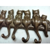 猫のオブジェシリーズ 7匹の猫 キーフック