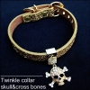 犬 首輪【Twinkle collar skull and cross bones】