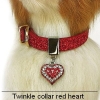 犬 首輪【Twinkle collar red heart】